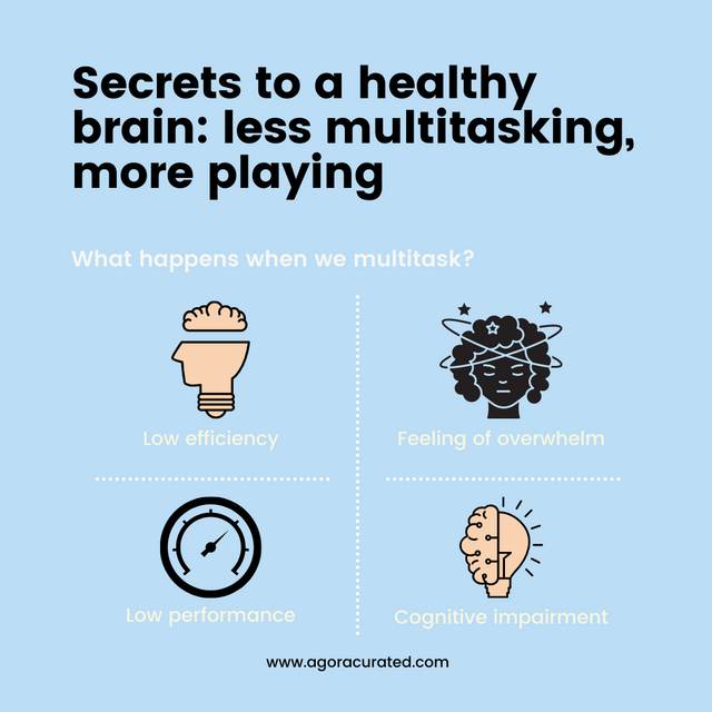 Secrets to a healthy brain: less multitasking, more playing